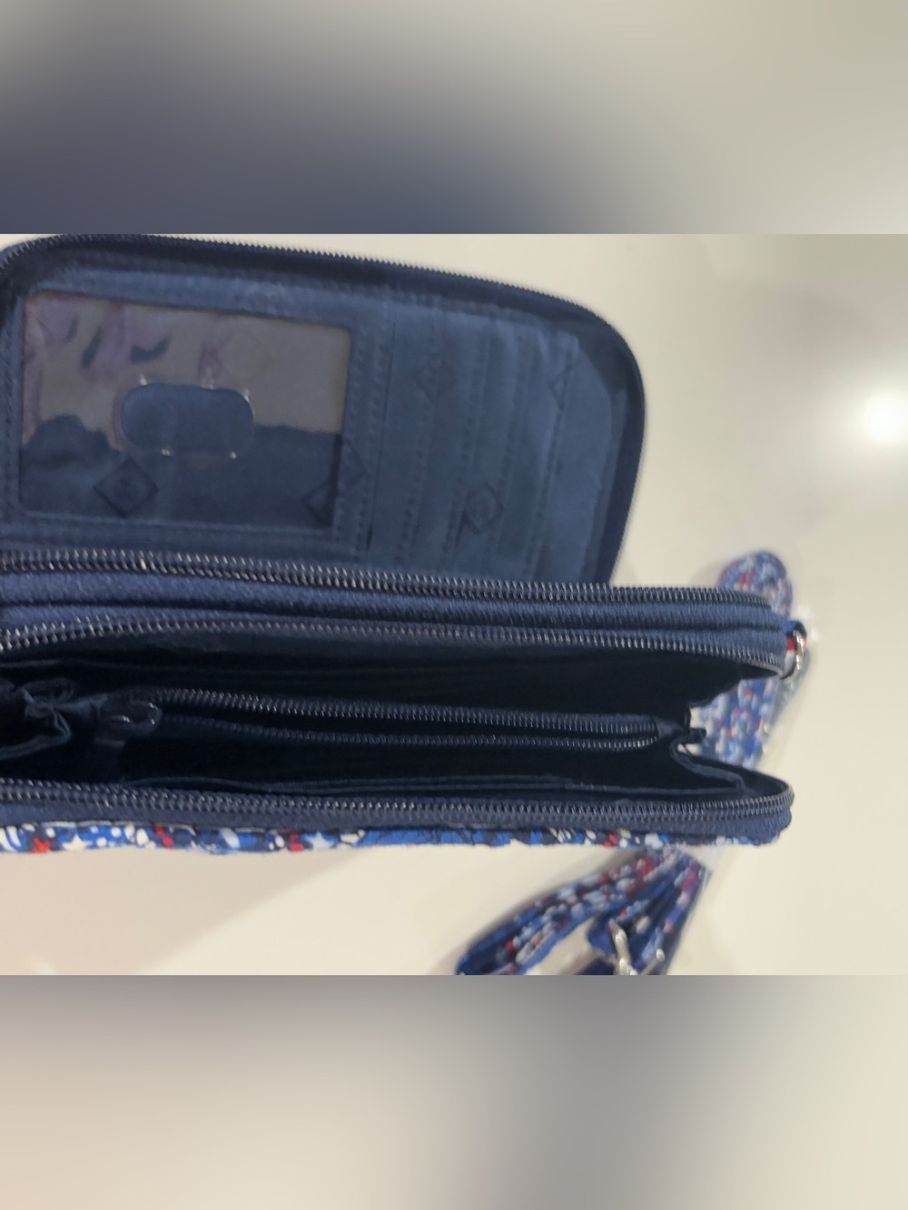 Vera Bradley “Fireworks Paisley” All-in-One Mini RFID Wallet/Crossbody - Picture 5 of 6